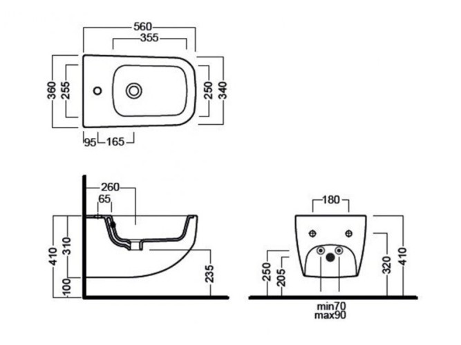 Биде HATRIA NEXT Y1F201 подвесное цвет белый