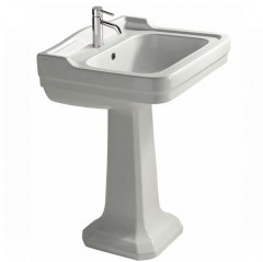 Раковина GALASSIA ETHOS 8416M подвесная с одним отверстием с переливом со спинкой цвет белый глянцевый