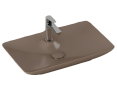 Раковина ISVEA SistemaY Clear накладная ШГВ 644*395*125 отверстия для смесителя 1 цвет коричневый матовый