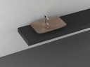 Раковина ISVEA SistemaY Clear накладная ШГВ 644*395*125 отверстия для смесителя 1 цвет коричневый матовый