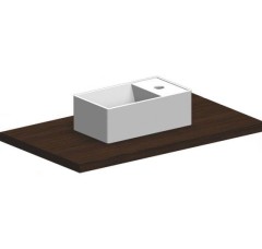 Раковина Scarabeo TEOREMA подвесная или накладная без перелива с одним отверстием цвет белый 8031/R41x23