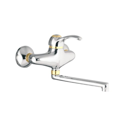 Смеситель для кухни Webert Aurora AU910101017, хром/золото