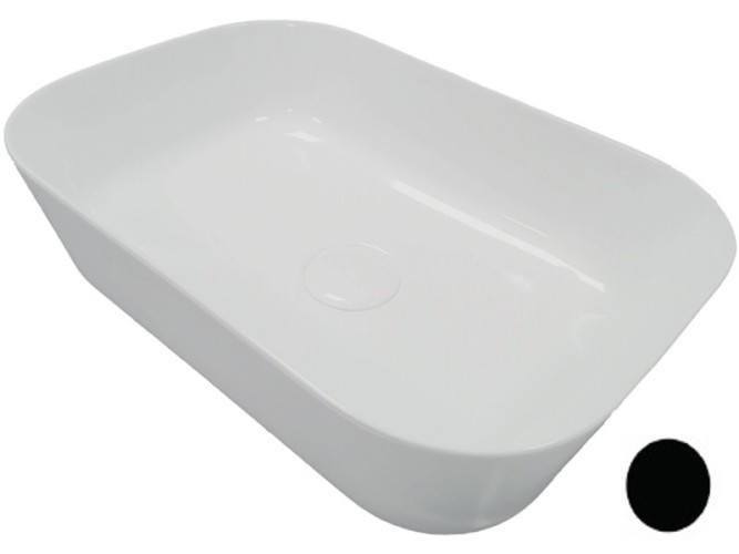 Раковина HATRIA HAPPY HOUR A0Y2A002 накладная без отверстия без перелива цвет черный матовый