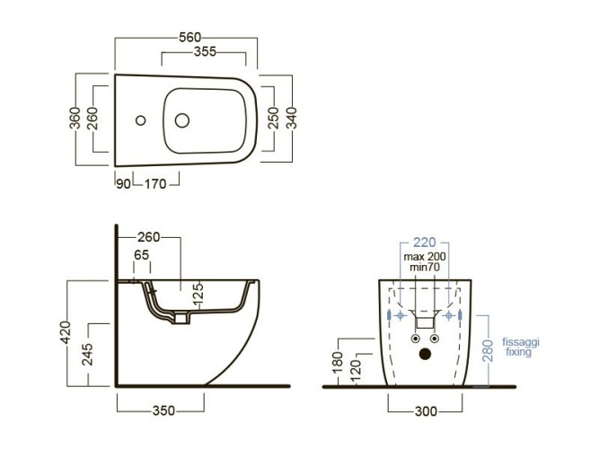 Биде HATRIA NEXT Y3AU01 напольное цвет белый