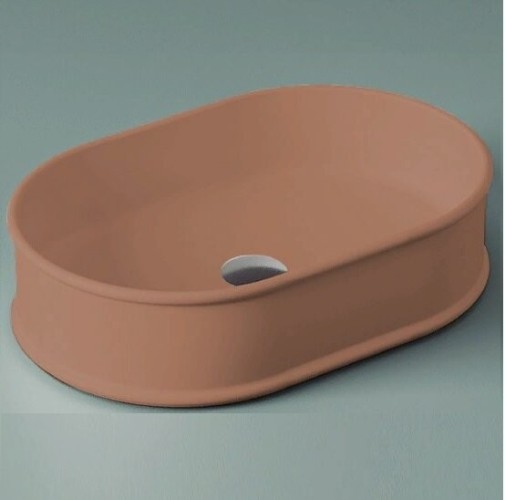 Раковина Artceram Atelier накладная без отверстий цвет Brown tortora ATL002 40 00