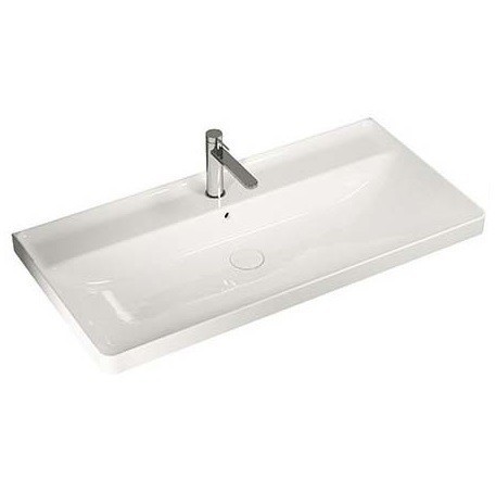 Раковина HATRIA CANALGRANDE Y1EL01 подвесная с одним отверстием с переливом цвет белый