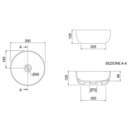 Раковина Scarabeo GLAM накладная без перелива без отверстий цвет белый матовый 1808 41