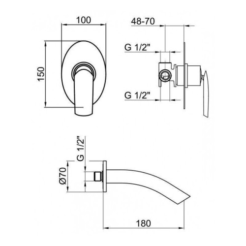 Смеситель для раковины Webert Aria AI830606844. белый