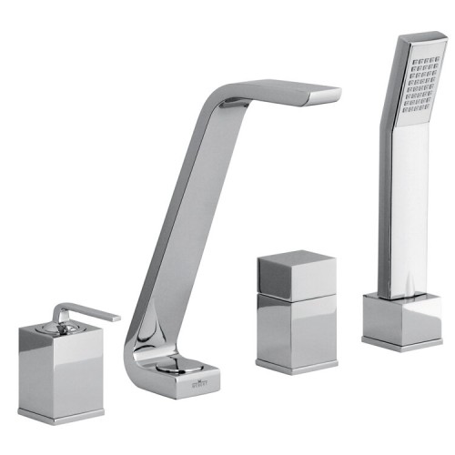 Смеситель на борт ванны Webert Wolo WO850701015, хром