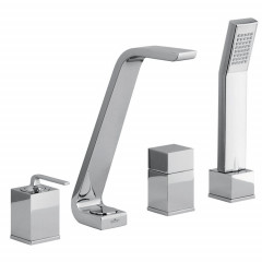 Смеситель на борт ванны Webert Wolo WO850701015, хром