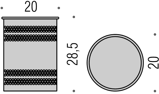 Ведро COLOMBO DESIGN CONTRACT B9964 напольное без крышки