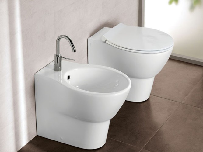 Биде HATRIA NIDO Y0QW01 напольное цвет белый