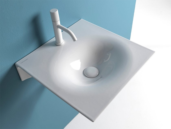 Раковина Scarabeo VEIL подвесная без перелива с одним отверстием цвет белый 6102