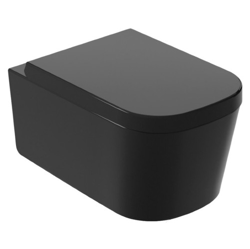 Унитаз GALASSIA Meg11 PRO 5486NEMT подвесной без отверстий с крепежом цвет черный матовый