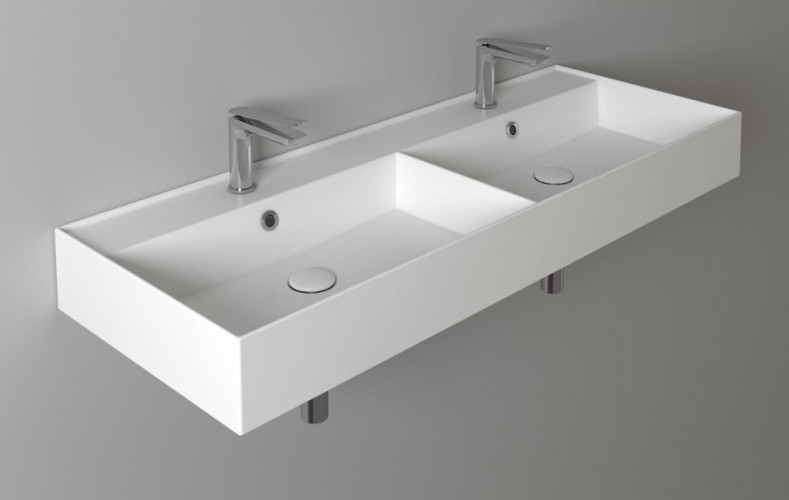 Раковина SIMAS AGILE подвесная или накладная с одним отверстием цвет белый AG121D