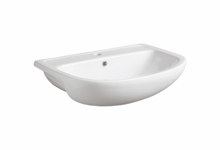 Раковина SIMAS LAVABI полувстраиваемая с одним отверстием и двумя намеченными PAOLA цвет белый S57