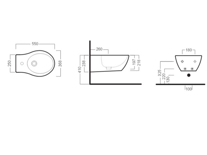 Биде HATRIA NIDO YXNI01 подвесное цвет белый