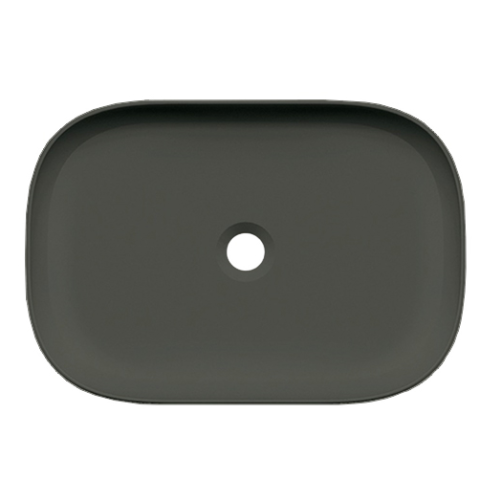 Раковина Scarabeo GLAM накладная без перелива без отверстий цвет лава матовая с антибактериальным и грязеотталкивающим покрытием BIOKER 1804 37 BK