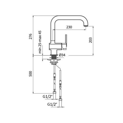 Смеситель для кухни Webert Azeta AZ920302015, хром