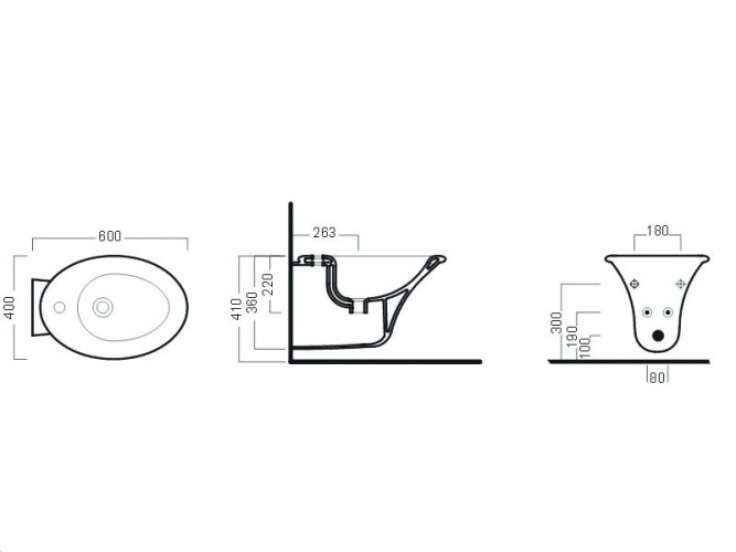 Биде HATRIA SCULTURE Y0BF01 подвесное цвет белый