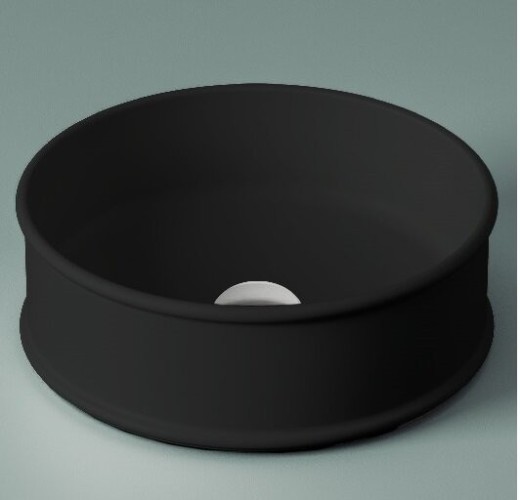 Раковина Artceram Atelier накладная без отверстий цвет черный матовый ATL001 17 00