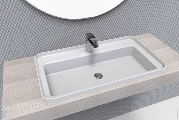 Раковина Artceram Fuori Scala встраиваемая сверху/на консоль с одним отверстием цвет белый TFL034 01 00