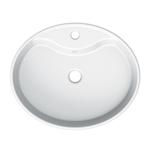 Раковина Scarabeo WIND R накладная с переливом с одним отверстием цвет белый 8030/R