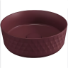Раковина накладная ISVEA Rombo круглая ?36см, без отверстия под смеситель цвет бордовый матовый