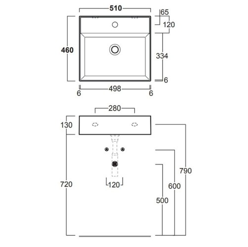 Раковина SIMAS AGILE подвесная или накладная с одним отверстием цвет белый AG51