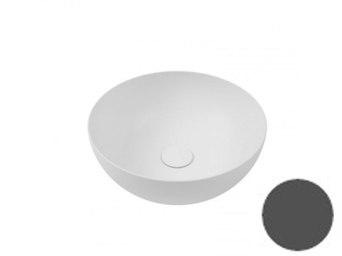 Раковина HATRIA HAPPY HOUR A0Y5A508 накладная без отверстия без перелива цвет антрацит