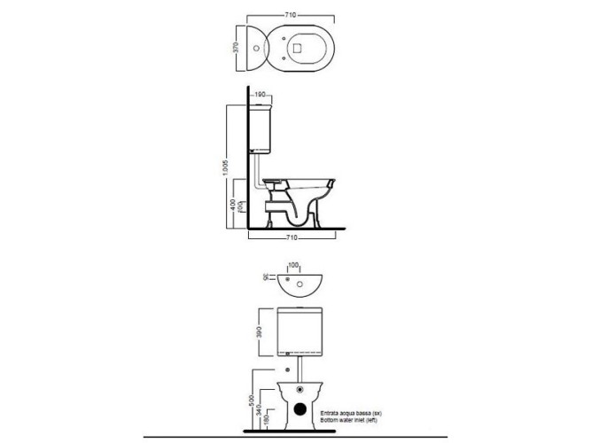 Унитаз HATRIA DOLCEVITA YXXP01 напольный слив горизонтальный цвет белый