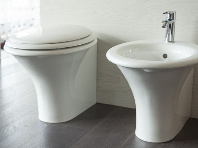 Биде HATRIA SCULTURE YR4201 напольное цвет белый