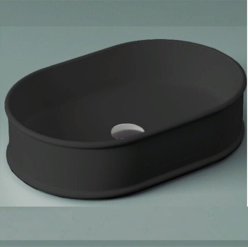Раковина Artceram Atelier накладная без отверстий цвет черный матовый ATL002 17 00