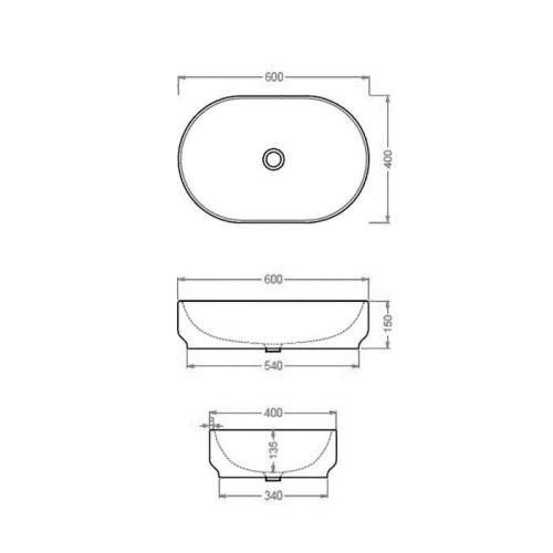 Раковина Artceram Atelier накладная без отверстий цвет черный матовый ATL002 17 00