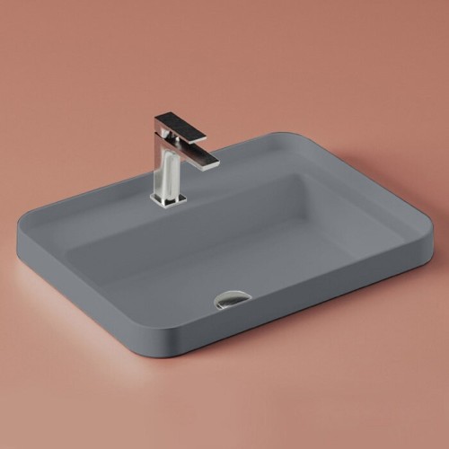 Раковина Artceram Fuori Scala встраиваемая сверху/накладная на консоль с одним отверстием цвет Blue denim TFL034 37 00