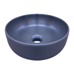 Раковина Scarabeo GLAM накладная без перелива без отверстий цвет лава матовая с антибактериальным и грязеотталкивающим покрытием BIOKER 1808 37 BK