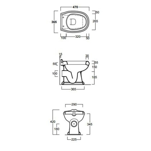 Унитаз SIMAS ARCADE с бачком на высокой трубе слив в стену белый/хром AR811+AR802+R01CR