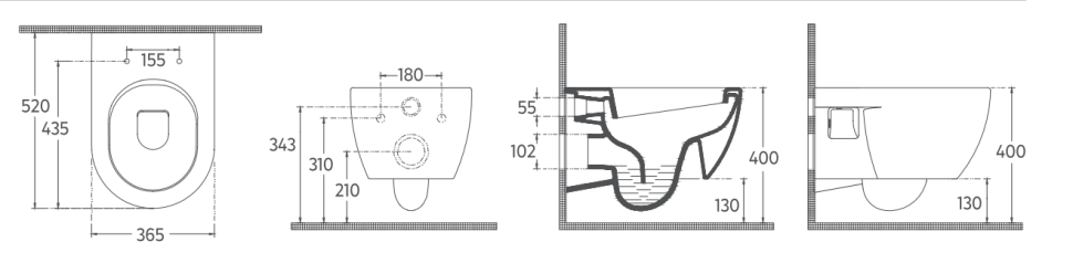 Унитаз подвесной безободковый ISVEA Soluzione XX 10SY02002SV
