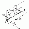 Термостат KLUDI BOZZ 352030538 для душа настенный с подключением шланга
