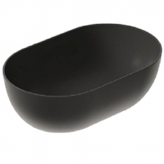 Раковина GALASSIA DREAM 7308NEМТ накладная без отв.,без слив/перелив, Черный матовый