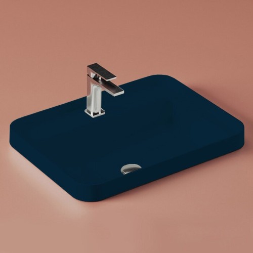 Раковина Artceram Fuori Scala встраиваемая сверху/накладная на консоль с одним отверстием цвет Blue notte TFL034 36 00