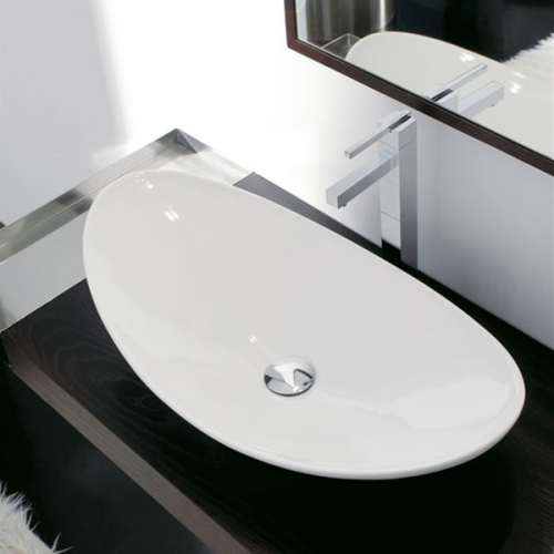 Раковина Scarabeo ZEFIRO накладная без перелива без отверстий цвет белый 8206