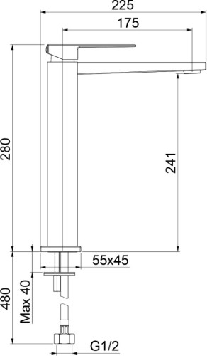 Смеситель для раковины Webert Pegaso PE830402015SSE. хром