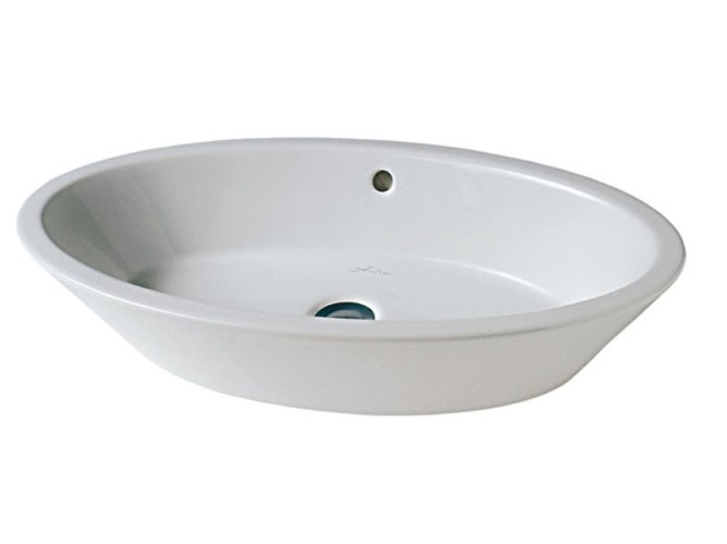 Раковина HATRIA HAPPY HOUR Y0M901 накладная без отверстия с переливом цвет белый