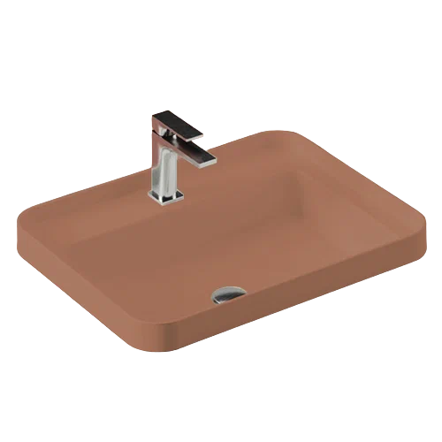 Раковина Artceram Fuori Scala встраиваемая сверху/накладная на консоль с одним отверстием цвет Brown tortora TFL034 40 00