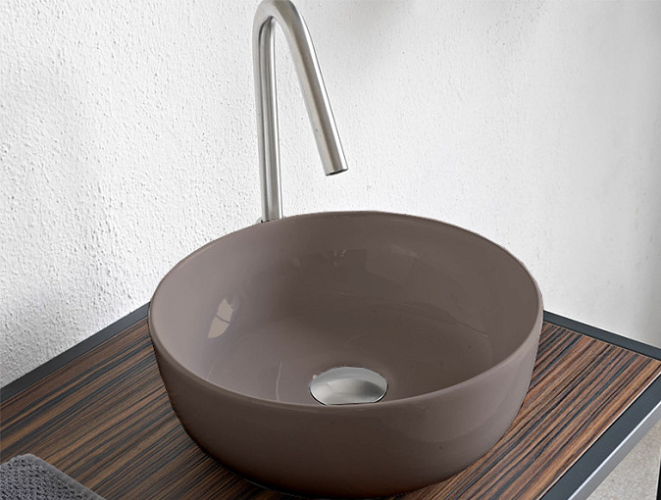 Раковина Scarabeo GLAM накладная без перелива без отверстий цвет песочный матовый 1807 52