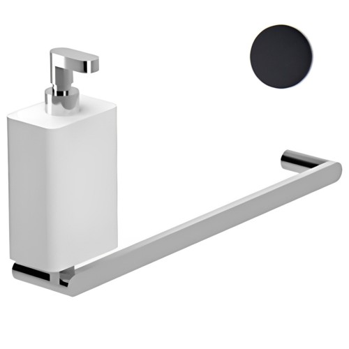 Полотенцедержатель с дозатором жидкого мыла Webert Living LV501501560, черный