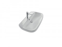 Раковина HATRIA ABITO YXXH01 подвесная или накладная с одним отверстием с переливом цвет белый