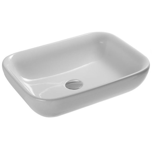 Раковина HATRIA HAPPY HOUR Y0QQ01 накладная без отверстия без перелива цвет белый