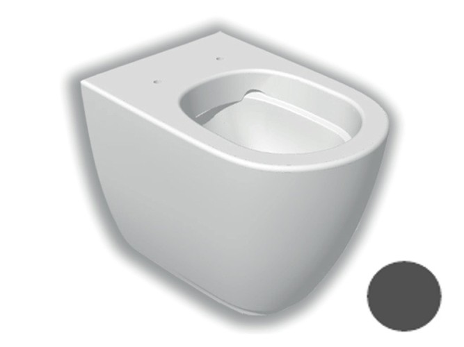 Унитаз HATRIA Fusion A0Y1ZA08 напольный безободковый цвет антрацит